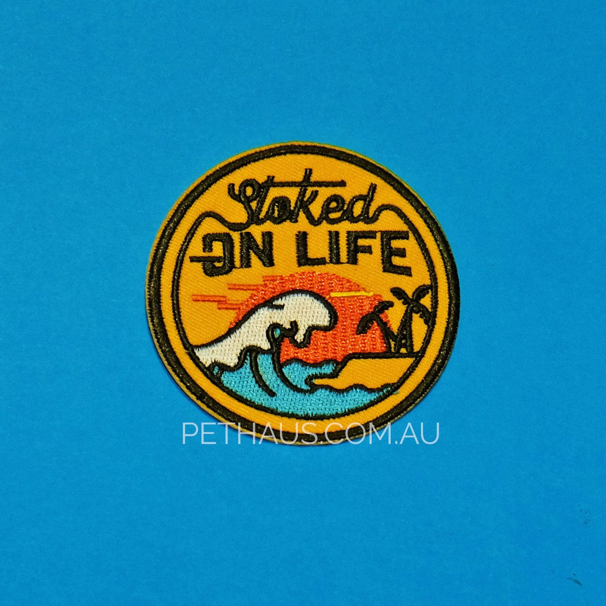 Stoked On Life Patch, Surf Patch, Wave Patch, Cool Patch, Dog Patch