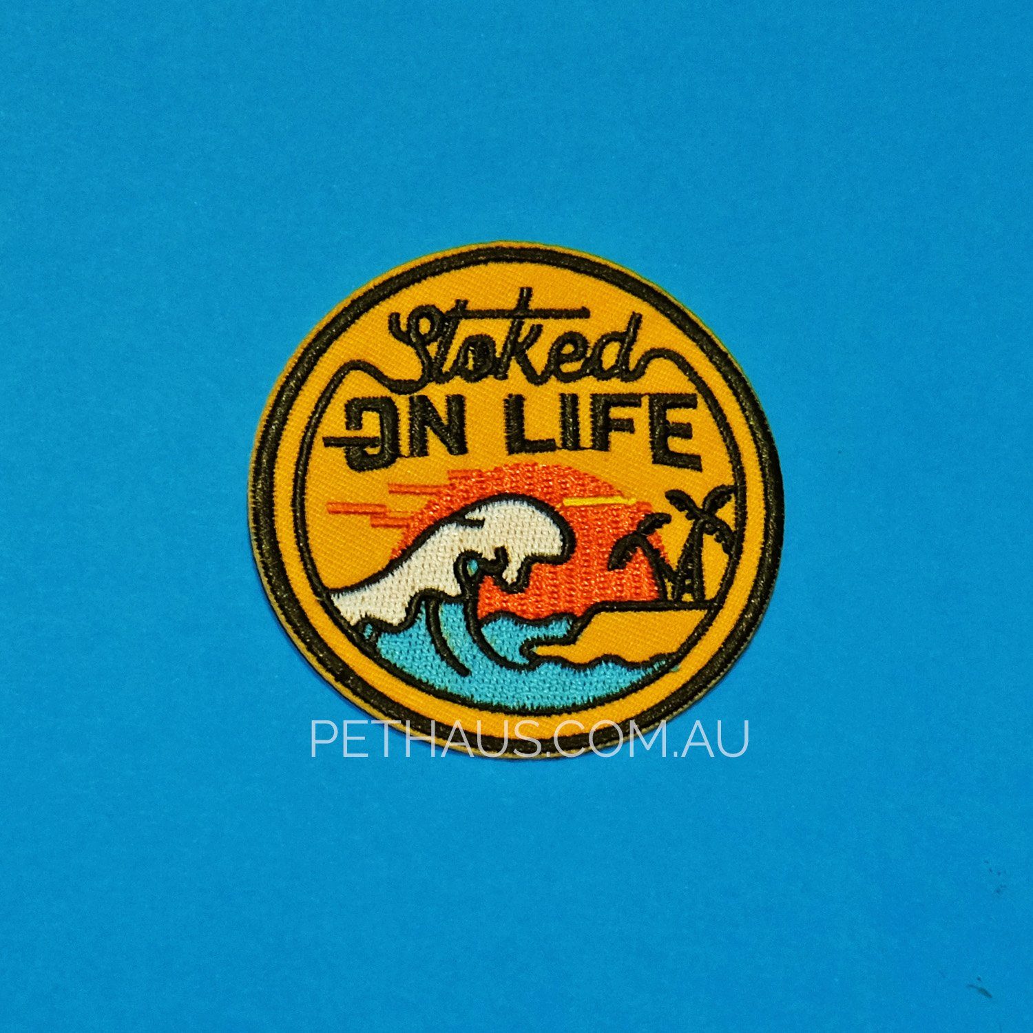 Stoked On Life Patch, Surf Patch, Wave Patch, Cool Patch, Dog Patch