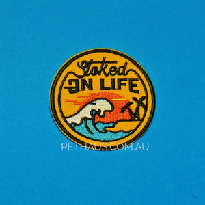 Stoked On Life Patch, Surf Patch, Wave Patch, Cool Patch, Dog Patch