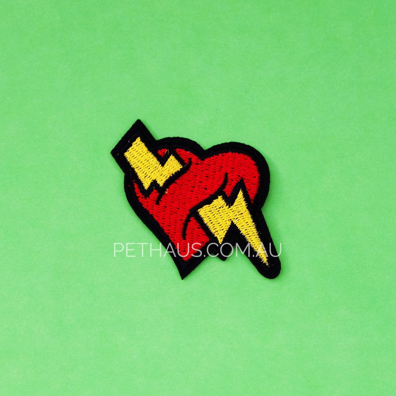 Heart Lightning bolt patch, heart patch