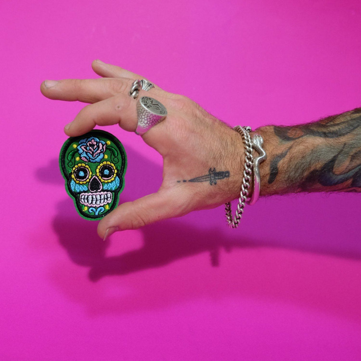 sugar skull patch, mexican patch, occult patch