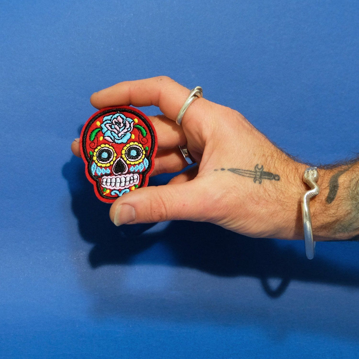 sugar skull patch, mexican patch, occult patch