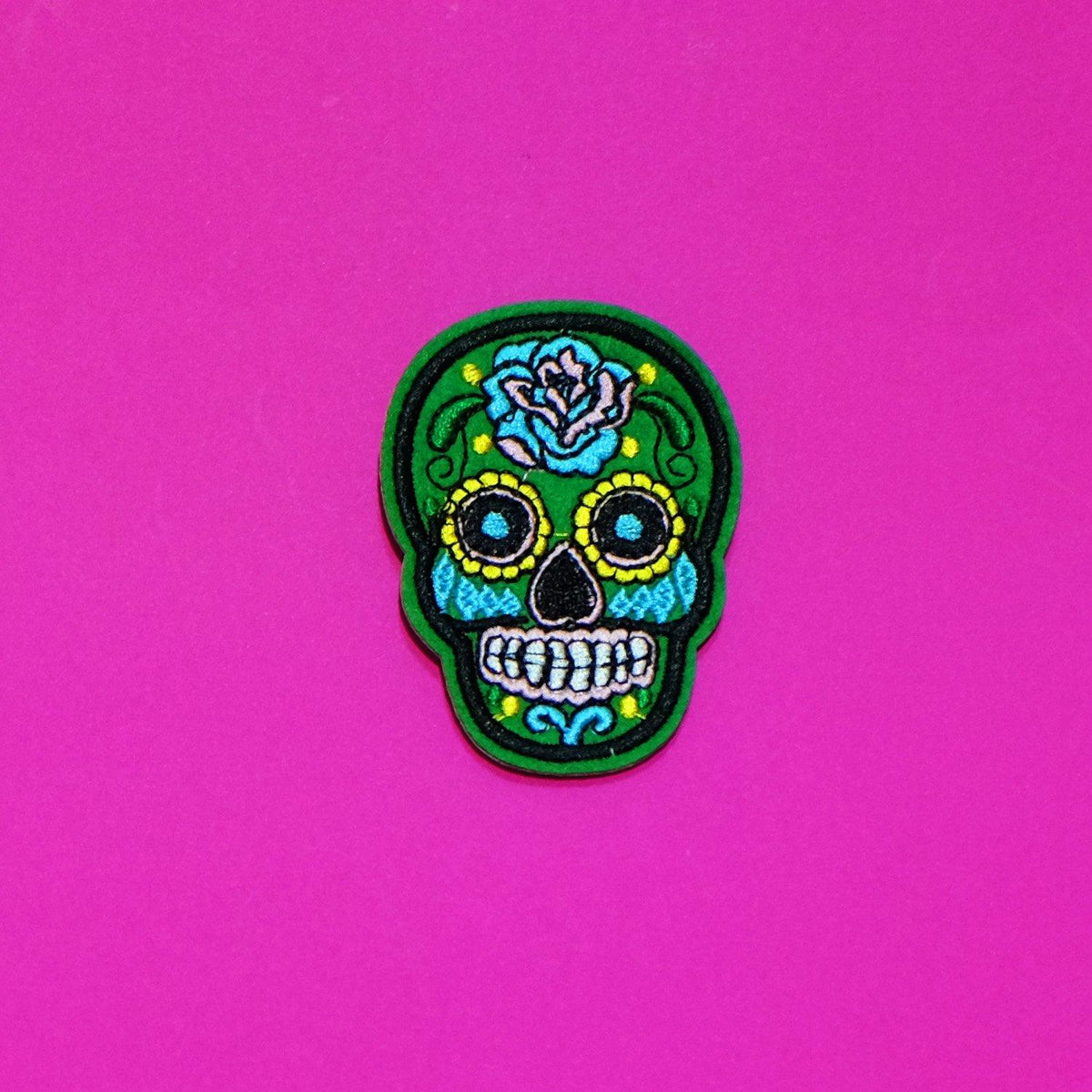 sugar skull patch, mexican patch, occult patch