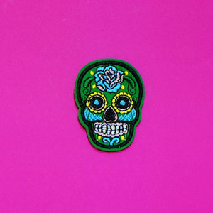 sugar skull patch, mexican patch, occult patch