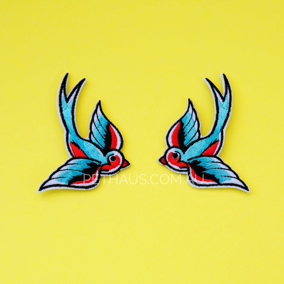 swallow patch, bird patch, tattoo swallow patch, rockabilly patch