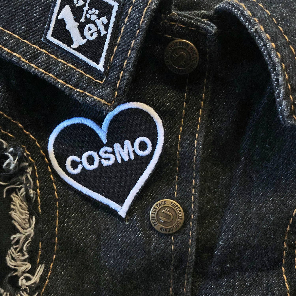 heart patch, personalised heart patch, embroidered heart patch, custom embroidered patch, sweetheart patch, black heart patch, red heart patch