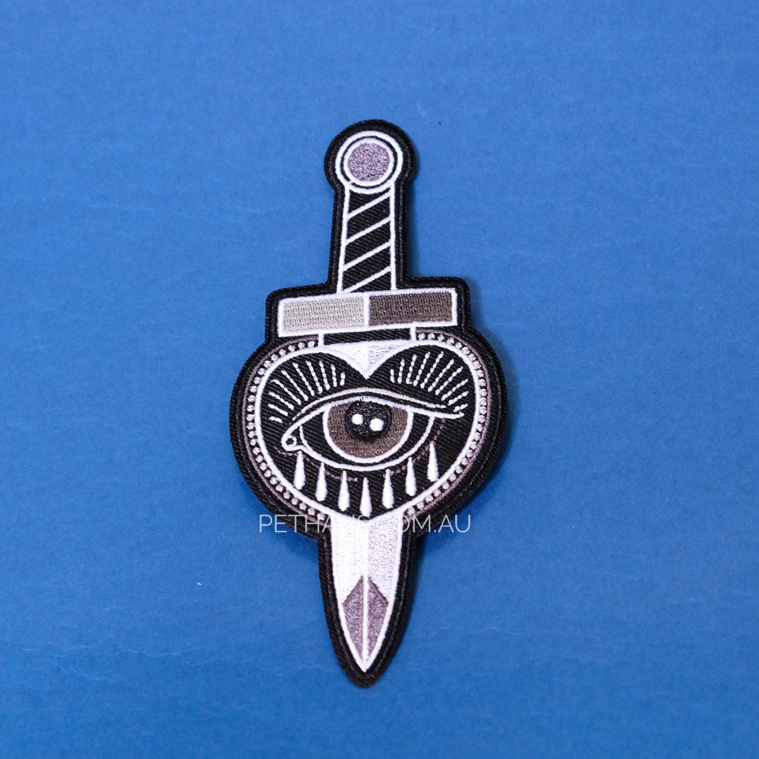 Tattoo heart embroidered patch, BLC patches, dagger patch, heart patch, cool patch