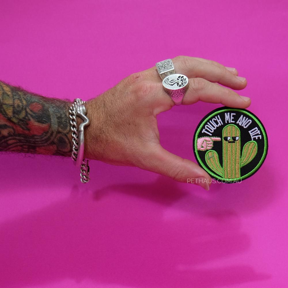Touch me and die patch, cactus patch, don't touch patch, dog patch, Pethaus
