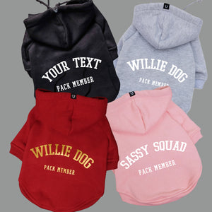 Personalised dog hoodie designed in Australia by Pethaus - Designer dog hoodies - Custom dog hoodies