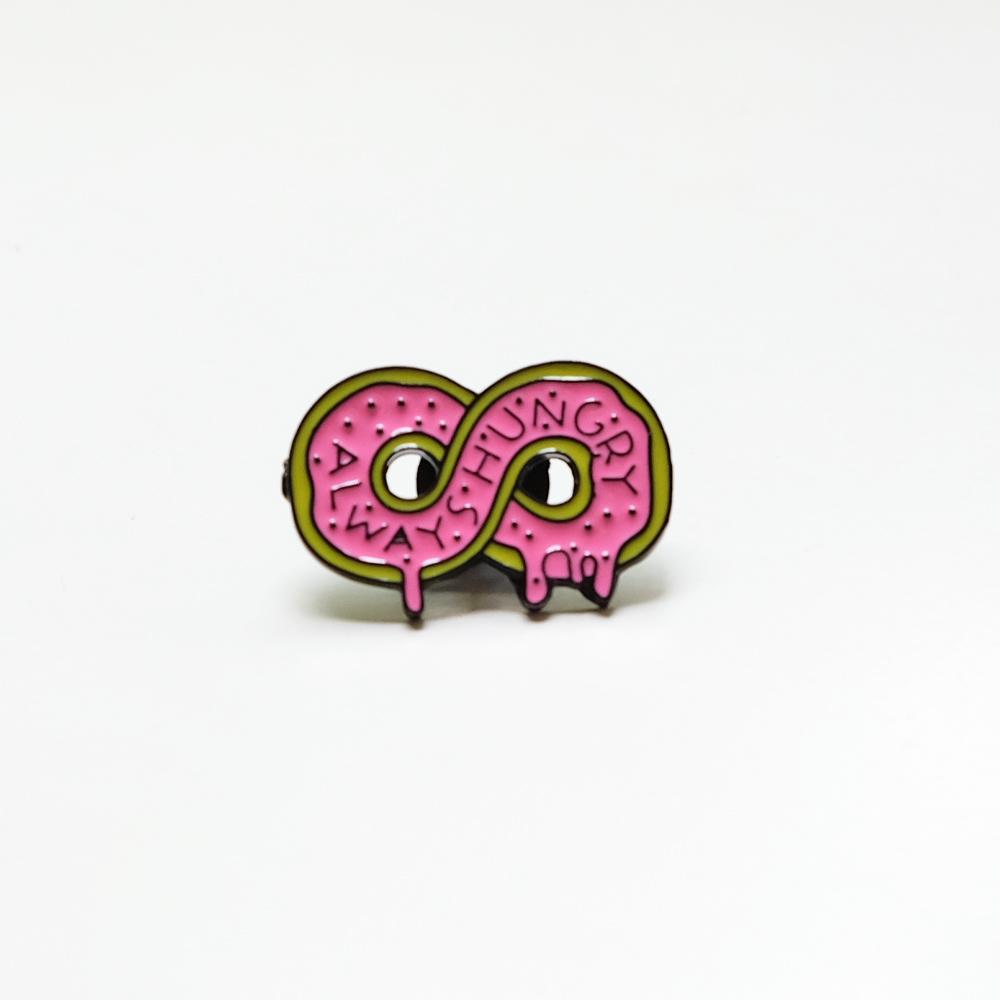 Always hungry enamel pin, food lovers pin, dog pin, pethaus