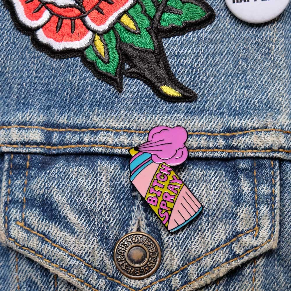 Bitch Spray enamel pin