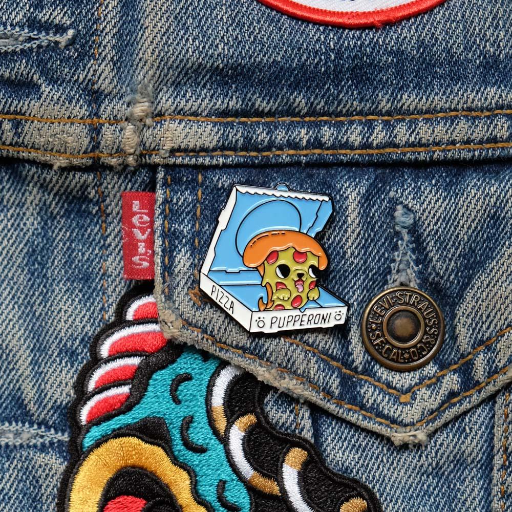 Pizza Pupperoni enamel pin