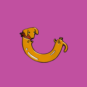 Enamel Sausage Dog Pin - Pinstapals