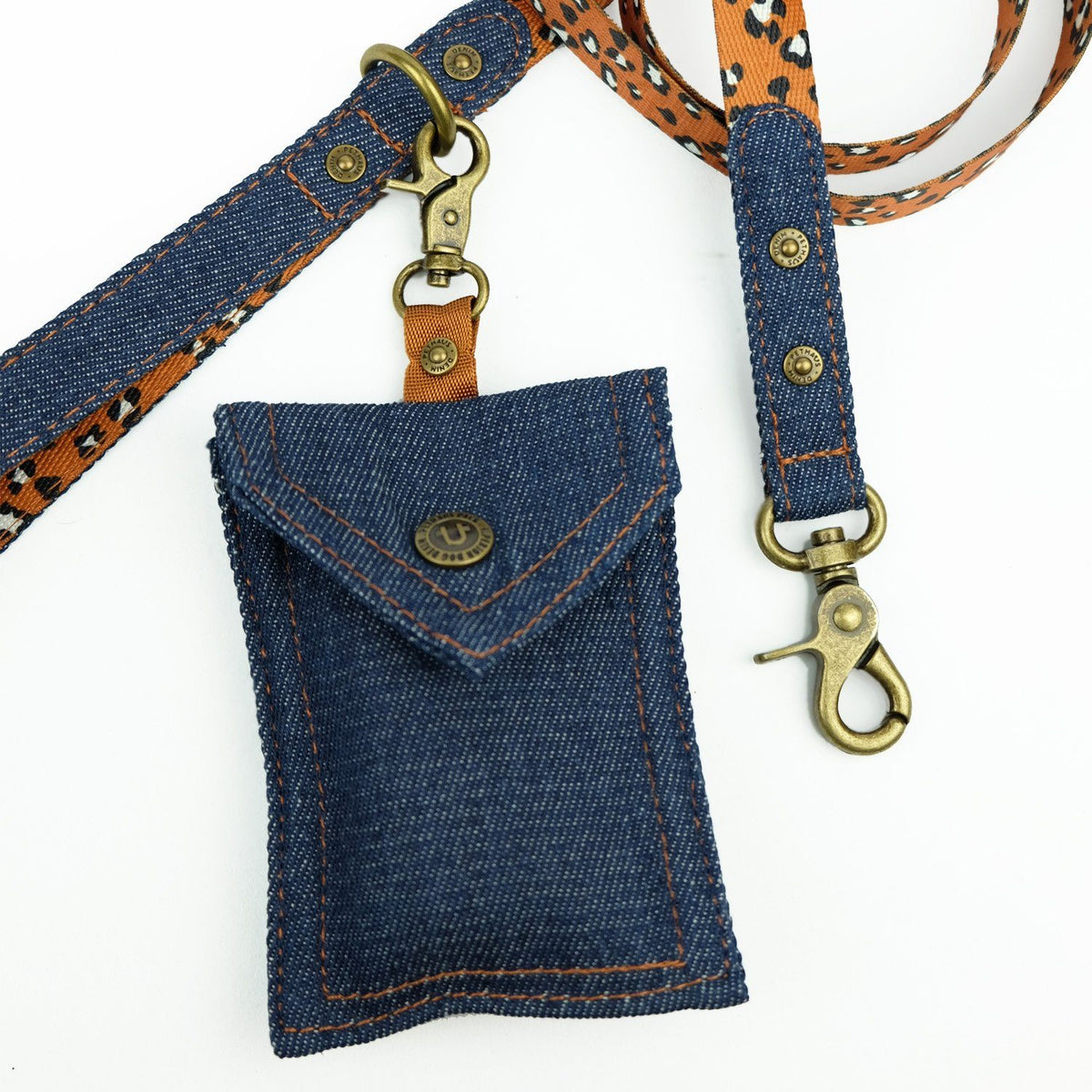 dog poop bag holder denim, designer dog poop bag holder, dog poop bag dispenser, Australia dog poop bag holder, pethaus denim poop bag holder