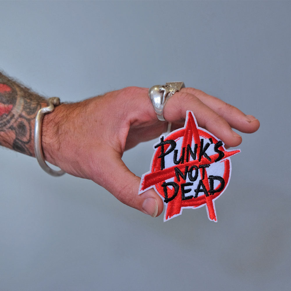 Punks not dead patch, punk patch, anarchy patch, dog patch