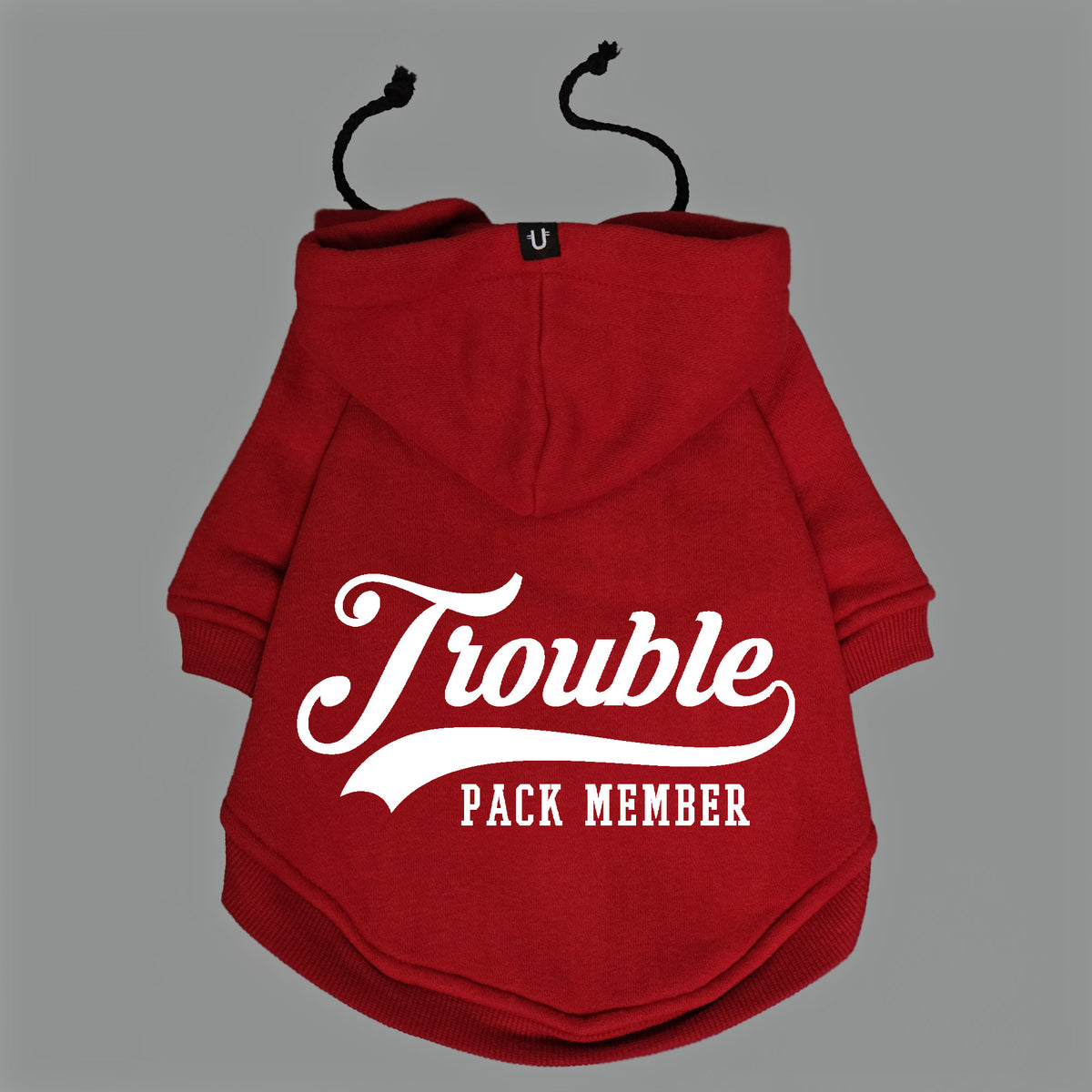 Personalised dog hoodie gift , red dog hoodie by Pethaus Australia