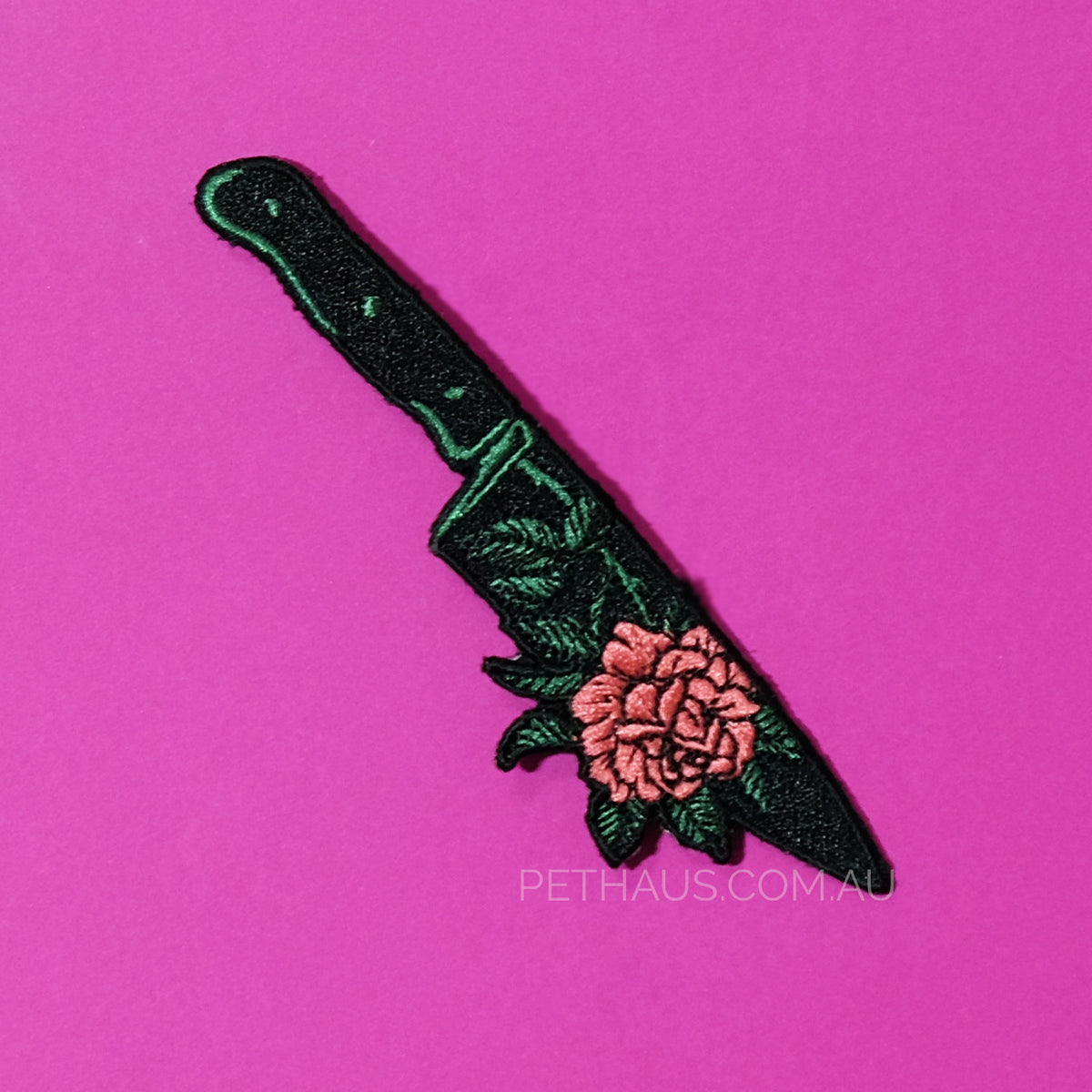 rose dagger patch, patch for dog, dog patch, Knife patch