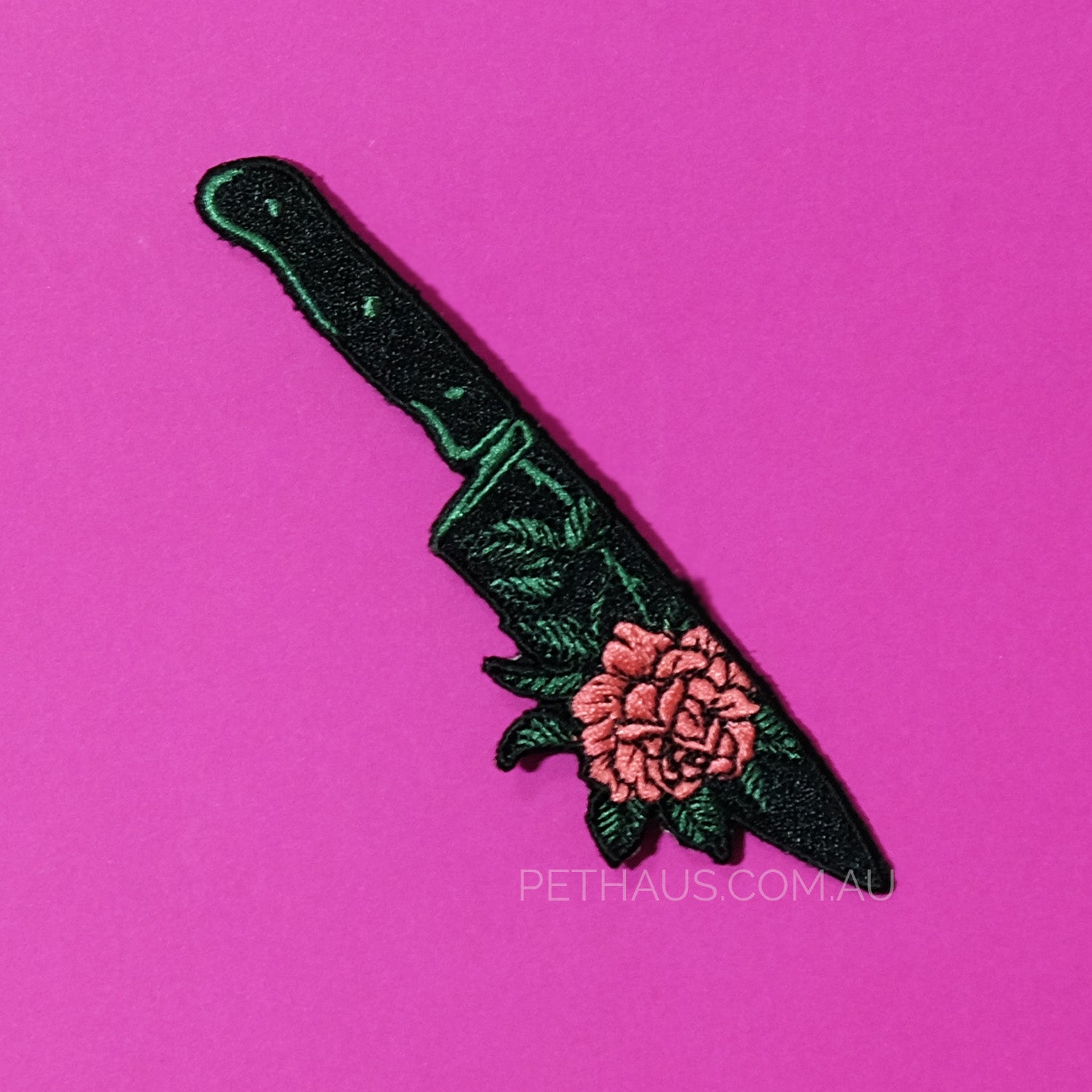 rose dagger patch, patch for dog, dog patch, Knife patch