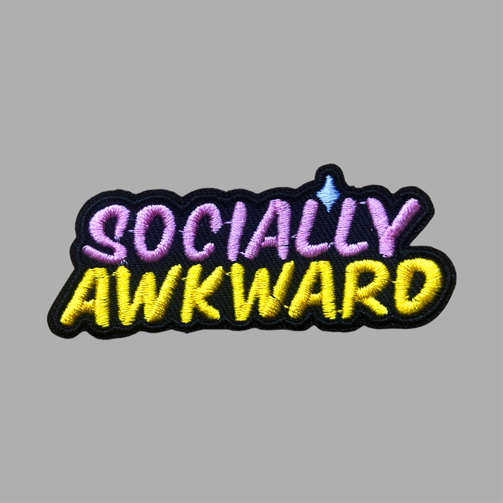 socially awkward patch, cool patch, funny patch